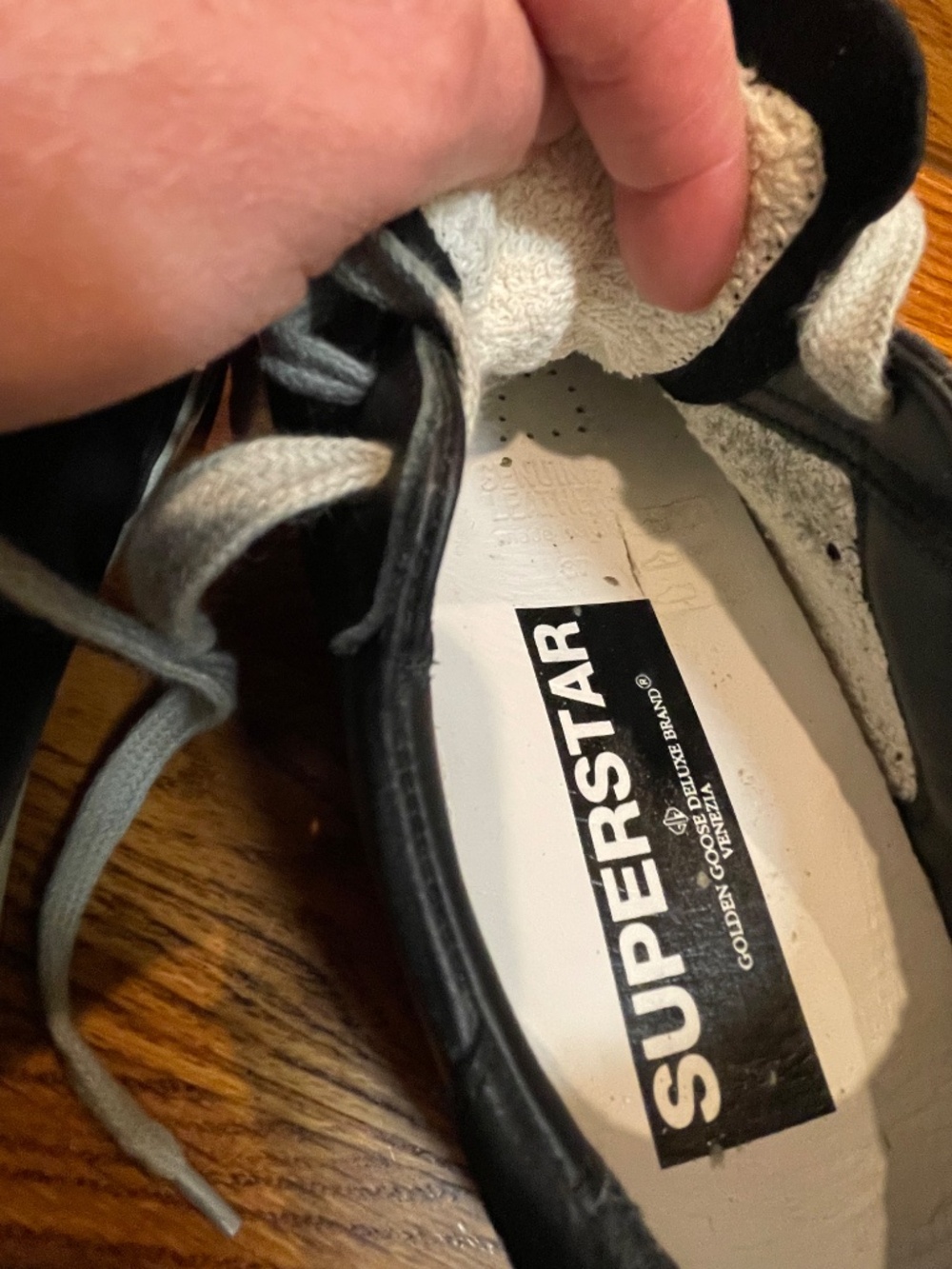 Golden Goose Black Leather Superstar Sneakers Sz 37 - EUC - Picture 5 of 9